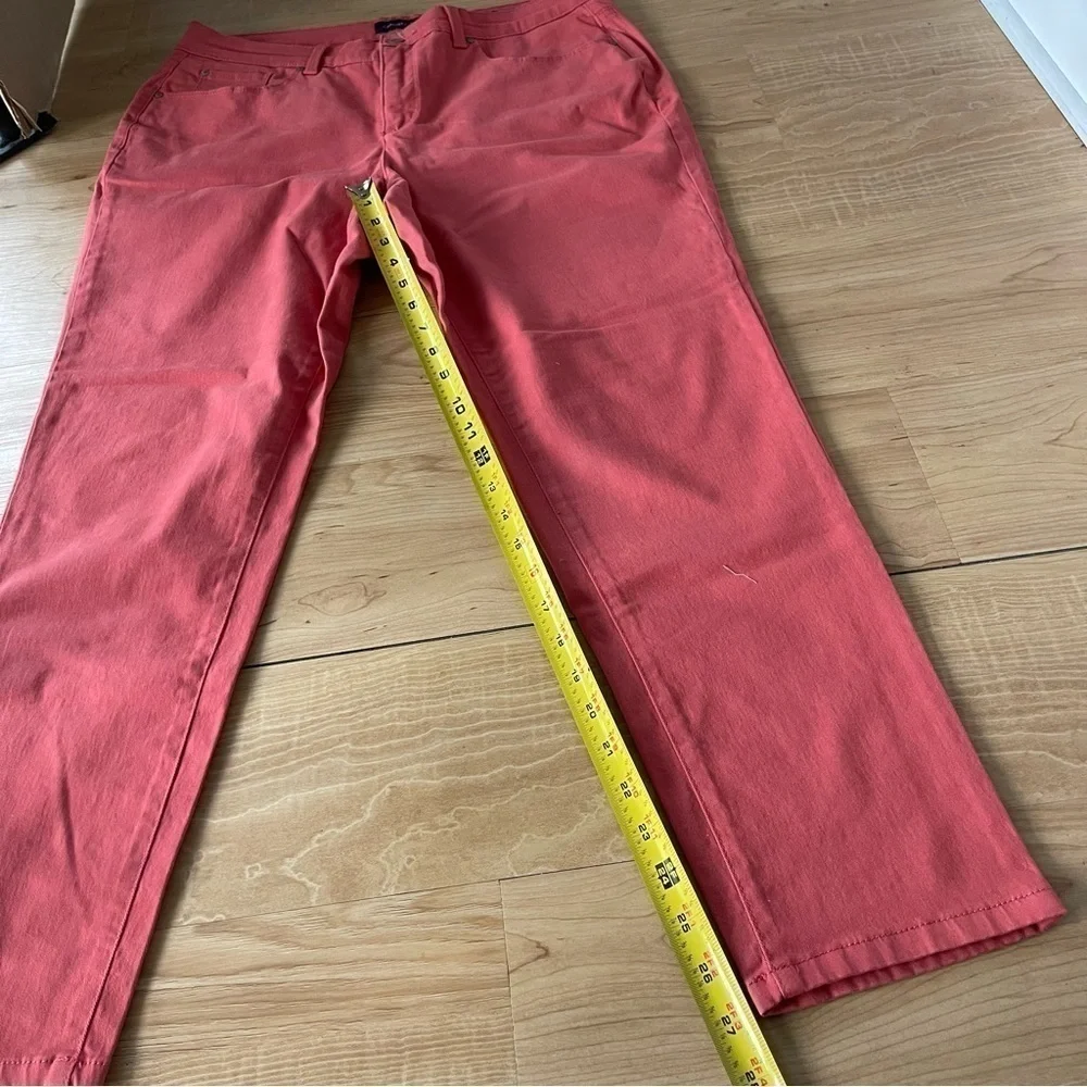 Charter Club Bristol Skinny Ankle Jeans Peach Color Size 14